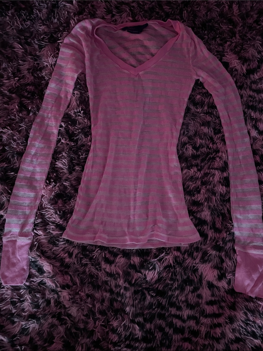 pink stripped long sleeve
